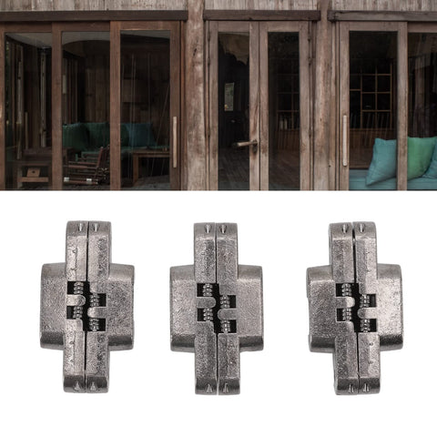 Invisible Concealed Hinges 3 Pack 43mm 180 Degree Zinc Alloy Cross Hinge for Cabinets and Jewelry Boxes No Visible Hinge Smooth Surface Black Nickel Finish Durable Mini Door Hardware