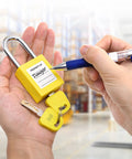 10 Pack Lockout Tagout Locks With Unique Keys Per Lock Yellow Padlocks For Lockout Tagout Stations And Devices