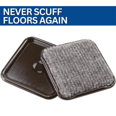 Square Reusable Furniture Caster Cups For Carpet And Hardwood Floors Protects Office Chairs Desks And Other Furniture From Scratches And Dents 12 Pack Brown And Gray Non Slip
