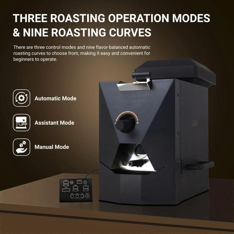 Roll With This Dope Electric Coffee Bean Roaster Bringing You 500g Capacity Smokeless Operation And A Glass Viewing Window For Effortless Home Roasting Vibes with three operation modes.