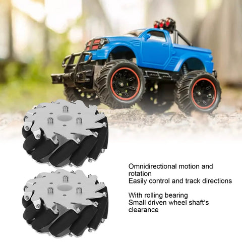 127mm omni directional wheel kit for DIY robot car with aluminum alloy chassis and 12 rubber rollers for smooth maneuvering