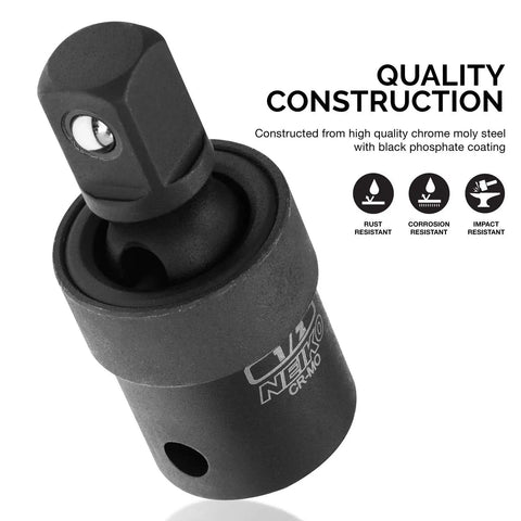 Impact Universal Joint Socket Swivel Set made of Cr-Mo steel