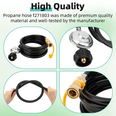 12Ft Quick Connect Propane Hose With Regulator For Heaters And Outdoor Gear 3 Eighths Inch Quick Connect To QCC1 Tank