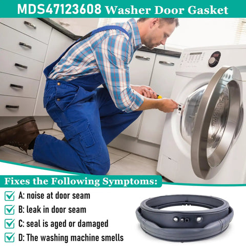Washer Door Boot Seal Replacement For LG And Kenmore Fits WM8100HVA WM8000HVA WM4070HVA WM4270HVA And More Top Notch Gasket With Same Quality As AP5668418 PS6448330 3 Year Warranty, washer door gasket on LG front-load machine