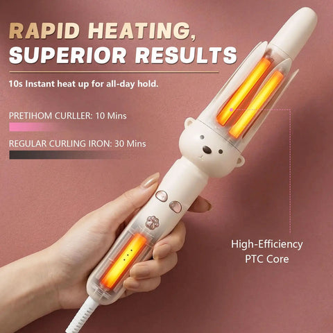 Automatic Rotating Curling Iron 28mm Barrel For Beachy Waves Salon Quality with rapid heating feature