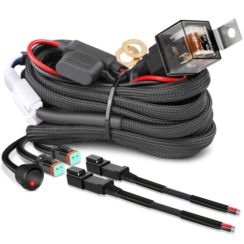 DT Wiring Harness 2 Lead With Universal Wiring Harness Splitters for Easy Car Audio Install, DIY Wiring Kit with 2 Adapters