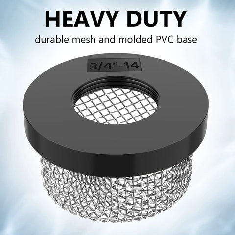 3/4 Inch Stainless Steel Mesh Strainer Screw On Filter For Livewell Pumps And Drains No Nonsense Debris Guard product image