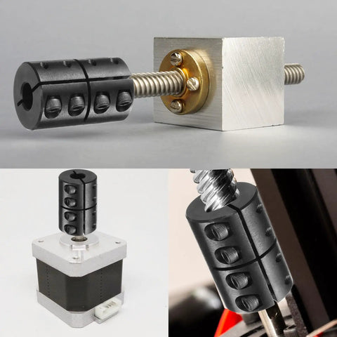 Rigid Single Split Shaft Coupling For One-Half To Three-Eighths Inch Bore, One-And-One-Eighth Inch OD, perfect for 3D printer motors