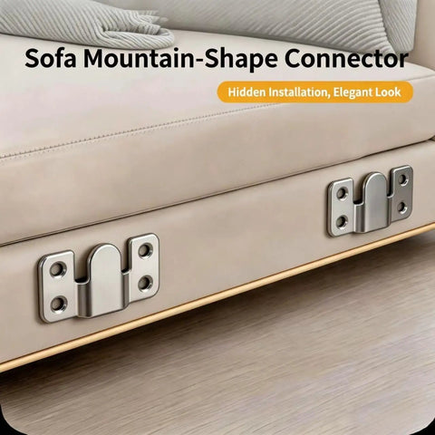 Interlocking Flush Mount Brackets And Picture Hanging Hooks Set Stainless Steel Heavy Duty Wall Hangers With 18 Screws For Securing Frames Mirrors Headboards And Furniture Connectors on sofa base