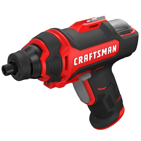 Heavy Duty Compact Cordless Screwdriver Kit With Built In Led Work Light And Magnetic Nose For No Sweat Home Repairs Grab And Go Tool Set Includes Rechargeable Battery And Eight Quick Change Bits Solid Build Ready To Roll close-up of the red cordless screwdriver with a rotating bit tray.