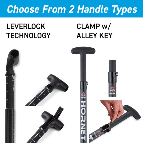 Sting Plus Dragon Boat Paddle For Dope Racing, Leverlock vs. clamp handle types, carbon fiber, IDBF approved, accessory options