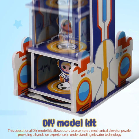 Hands On DIY STEM Elevator Project For Kids Age Five Plus A Fun Engineering Puzzle Kit With Step By Step Guide To Build A 3D Elevator Model Learn Physics And Critical Thinking Through Creative Play, KT board DIY model kit