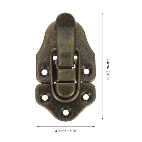 Solid Cold Rolled Steel Toggle Latches Duckbill Hasp Lock Set For Toolboxes Cabinets And Antique Boxes Heavy Duty Grip 6 Pack, 7.4cm x 4.3cm