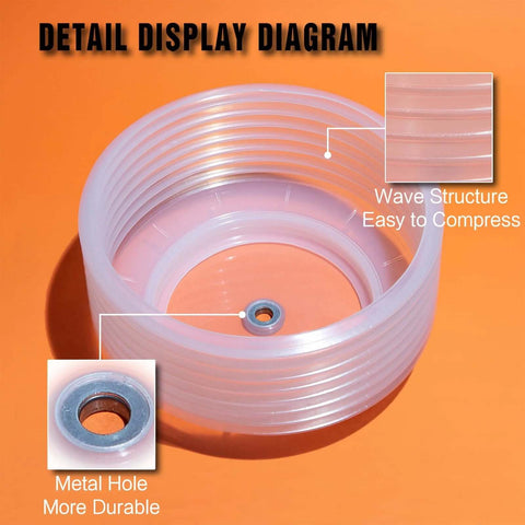 VIKITON 6-1/8 inch hole saw for recessed lighting; clear ridged plastic ring with metal center insert