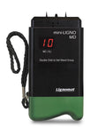Pin Moisture Meter For Wood And Walls with 7/16 inch probes, ideal for hobbyist woodworkers, showing a 10% moisture reading.