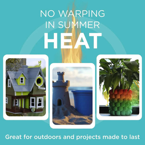 HT PLA Filament 1.75mm Black For 3D Printing, no warping in summer heat, used in outdoor decor and projects