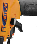 Close-up of Next Gen Pneumatic 18 Gauge One And Five Eighths Inch Narrow Crown Stapler trigger and grip area.
