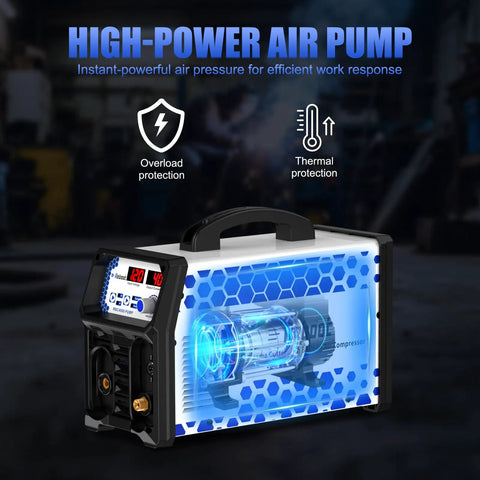 Plasma Cutter With Built In Air Compressor 40A 120V IGBT Inverter Digital Cutting Machine For Clean 3/8 Inch Cut And 3/5