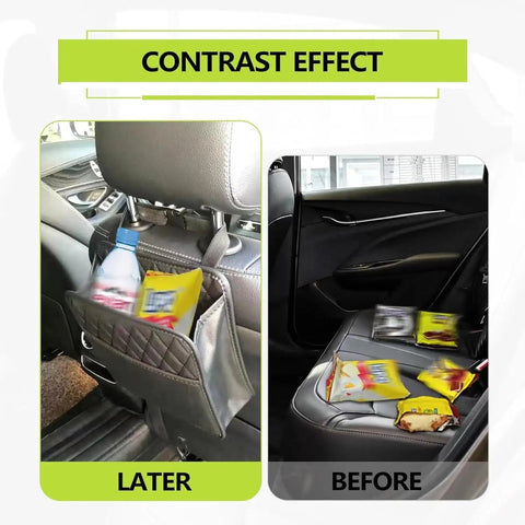 Car Seat Back Organizer PU Leather Hanging Pocket Waterproof Easy To Clean Multipurpose Storage Bag for car interior