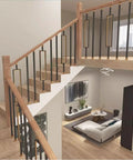 Top Shelf Square Metal Balusters And Staircase Spindles For Deck Railings 37 Inch High in stylish indoor stairway design.
