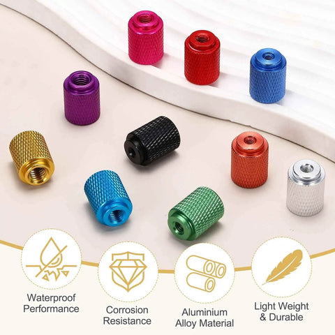4 Pack Knurled Thumb Nuts M4 12mm OD 16mm Height 6061 Aluminum Anodized Alloy Hand Screws in various colors for machinery and DIY