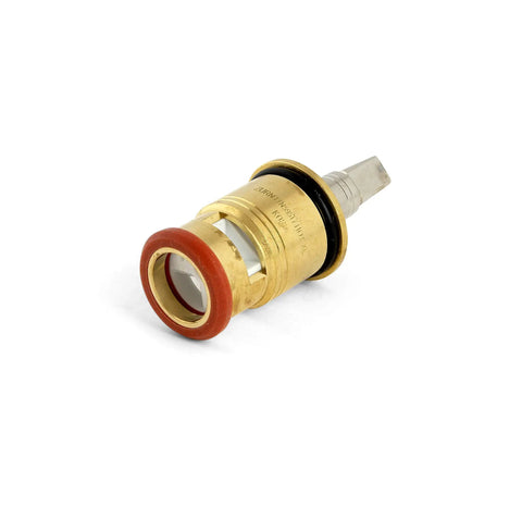 Short Hot Replacement Faucet Cartridge With One Quarter Turn Ceramic Disc Lead Free Polished Chrome Finish for Commercial Faucets