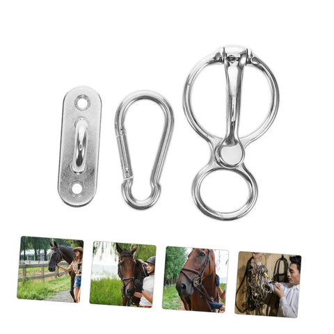 Stainless Steel Horse Stirrup And Tie Ring Set For Trailers And Show Ready Riders Durable Trailer Accessory Clip silver set with images