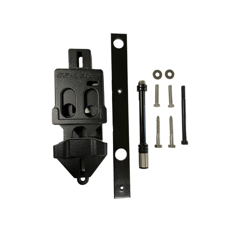 Two Way Gate Latch System Kit Black Finish Built Tough With Stainless Latch Pin Plate Helps Stop Gate Lean Corrosion Free