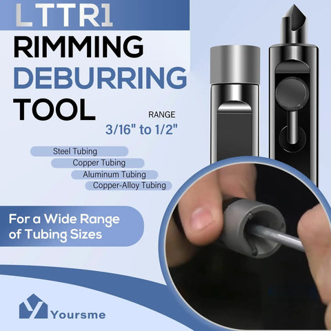 Rimming And Deburring Tool For 3/16 To 1/2 Inch Tubing Inside And Outside Deburr For Brake Lines Fuel Lines Transmission And Coolant