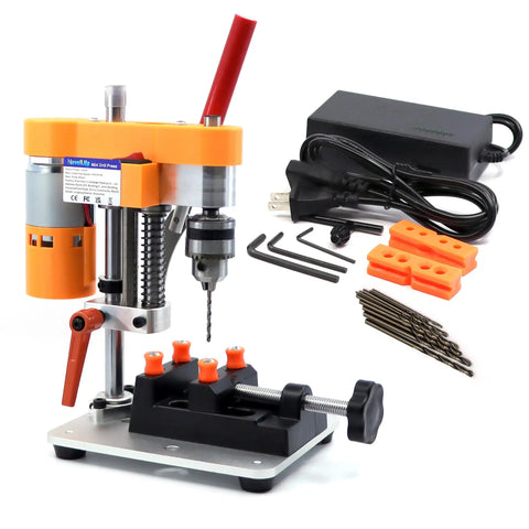 Mini Drill Press For Home Shop Precision Benchtop Drilling Machine Electric Portable Table Driller with CNC 795 Motor B10 Chuck