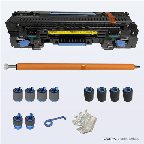 Workhorse Replacement Maintenance Kit Featuring Premium Fuser Rollers And Paper Feed Trays Built To Handle The Daily Grind For HP Laserjet Enterprise M806 And M830 At 110V, showing fuser roll and separators.
