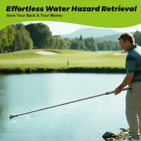 9Ft Telescopic Golf Ball Retriever With Carbon Fiber Shaft Ultra Lightweight And Durable Golf Ball Grabber And Picker Upper With Two Claw Sucker Tool For Water Retrieval Gift For Men And Women Golfers