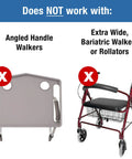 Walker Tray With Cup Holders For Standard And Folding Walkers not compatible with angled or bariatric walkers