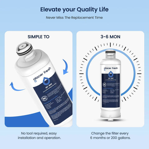 Premium Refrigerator Water Filter Replacement For Da97 17376B easily installs, lasts 6 months or 200 gallons, blue label