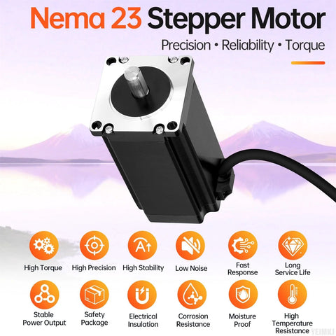 3.5Nm Nema 23 Stepper Motor for precision, reliability, and torque with high torque, precision, and stability for CNC and 3D printers.