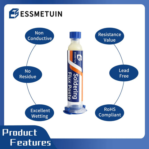 Desoldering Wick And Soldering Flux Paste For Electronics Repair No Clean Flux 10cc Solder Removal Kit with features