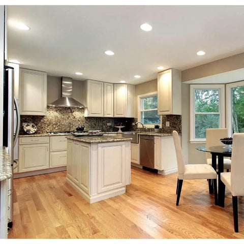 Bronze Trim Integrated LED Recessed Ceiling Light Five To Six Inch Retrofit Kit in modern kitchen interior