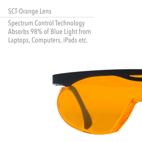 Blue Light Blocking Computer Glasses With SCT Orange Lens For Eye Strain Relief And All Day Comfort Reducing Screen Fatigue On Laptops
