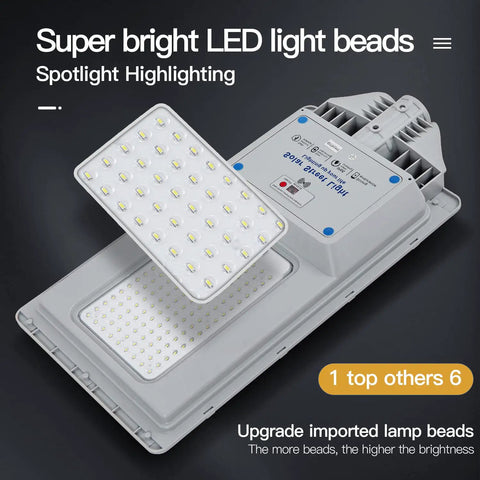 LED panel of the Beast 1000W Solar Street Light Outdoor Flood Light 80000 Lumens Dusk To Dawn with Motion Sensor and Remote Control.