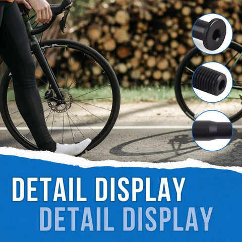Beefed Up Front Thru Axle For Road Bikes Choose 120mm Or 102mm Length 12mm Hub M12x1.5mm Thread Aluminum Alloy Lightweight 24.5g High Strength Front Axle Replacement For Stable Steering And Smooth Rides detail display with bike and axle parts