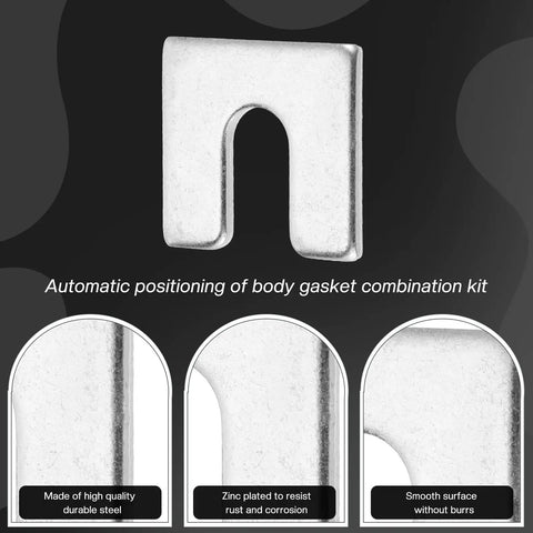 40 Piece Auto Body And Fender Alignment Shim Kit With One Sixteenth Inch And One Eighth Inch Thick Shims, silver finish close-up