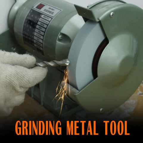 Heavy Hitters 400 Grit Green Silicon Carbide Bench Grinder Wheels For Precision Metalworking tool sharpening in action.
