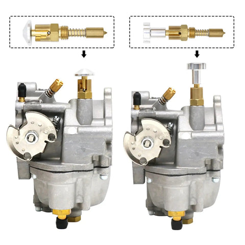 Heavy Duty Motorcycle Carburetor Fast Idle Screw And Manual Choke Plunger, with metal parts for precision throttle control.
