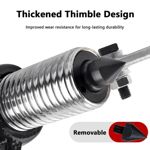 Heavy Duty Hydraulic Bearing Puller Kit Handles Hubs Gears Pulleys From Shafts Using 2 Or 3 Jaw Options For Max Grip While Doing Vertical And Horizontal Jobs Comes With Storage Case Making Job Easier For You Pro Mechanic Working Today Right Now, steel thimble