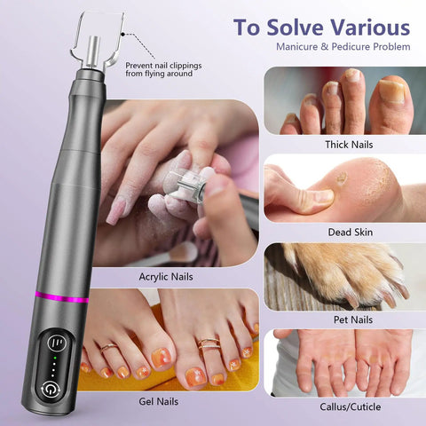Totally Dope Cordless Nail Drill Kit Featuring Marathon Seven Hour Battery Life And Top Shelf Salon Bits For Effortless Flawless Manicures Whenever You Want with various nail types.