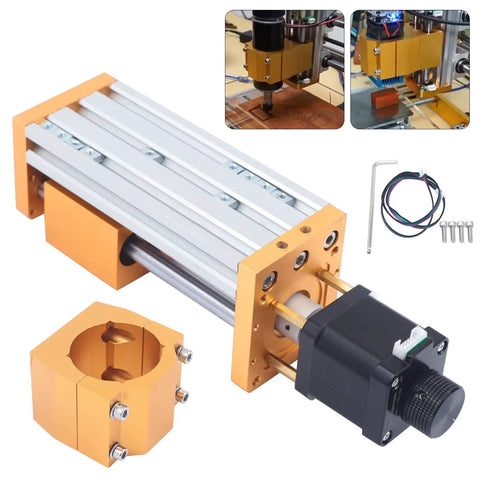 Beefed Up Metal CNC Z Axis Stroke 85mm Sliding Table With Ball Screw Linear Slide Stage for CNC Routers and Mills with accessories