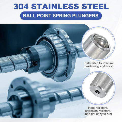 Top Shelf 304 Stainless Steel Ball Plunger Set Heavy Duty Cabinet Catch And Drawer Latch For Quiet Doors Straight Up Quick Install showing ball point spring plungers.
