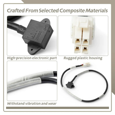 Washer Vibration Balance Sensor Replacement Part EBD48922806 For LG Front Loading Washers Works With No Fuss WM3600HVA WM4000HWA WM4200HBA Models Electronic Sensor Assembly Push Pull Type Wire Harness Connectors 100 Degrees Celsius black sensor with white plug