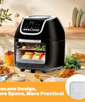 Solid Build Air Fryer Rack Set For PowerXL Vortex Pro 10qt, 3 Pack Dishwasher Safe Crisper Trays And Wire Grids To Level Up Your Weeknight Meals in use with various foods.