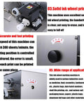 Automatic Ink Wheel Marking Machine For Dry Batch Coding And Product Label Dating showing solid ink wheel printing mechanism.